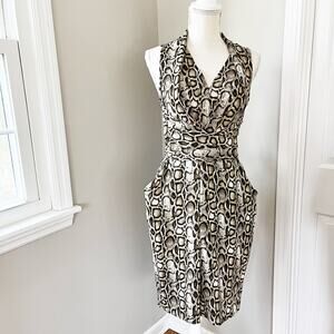 RACHEL Rachel Roy Snake Skin Print Tie Waist Dress